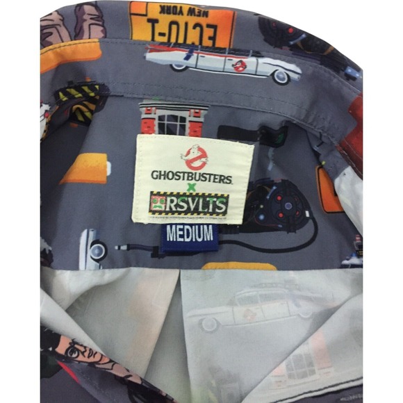 RSVLTS x Ghostbusters Aint Afraid Kunuflex Shirt Gray Boys Medium Short Sleeve - Picture 4 of 7